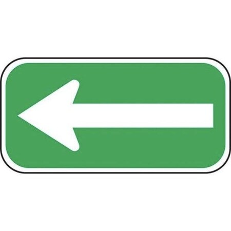 Accuform TRAFFIC SIGN LEFT ARROW 6 in  X 12 in FRP289RA